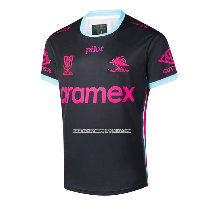 Camiseta Cronulla Sutherland Sharks Rugby 2026 Negro